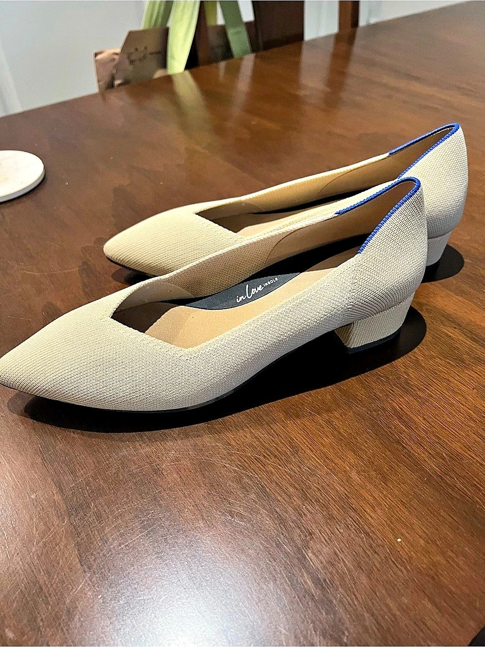 Rothy's The Point Pointed-Toe Heels in Cream